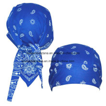 Costume en coton personnalisé Paisley Printed Promo Promotion Sports Bandana Cap Headscarf